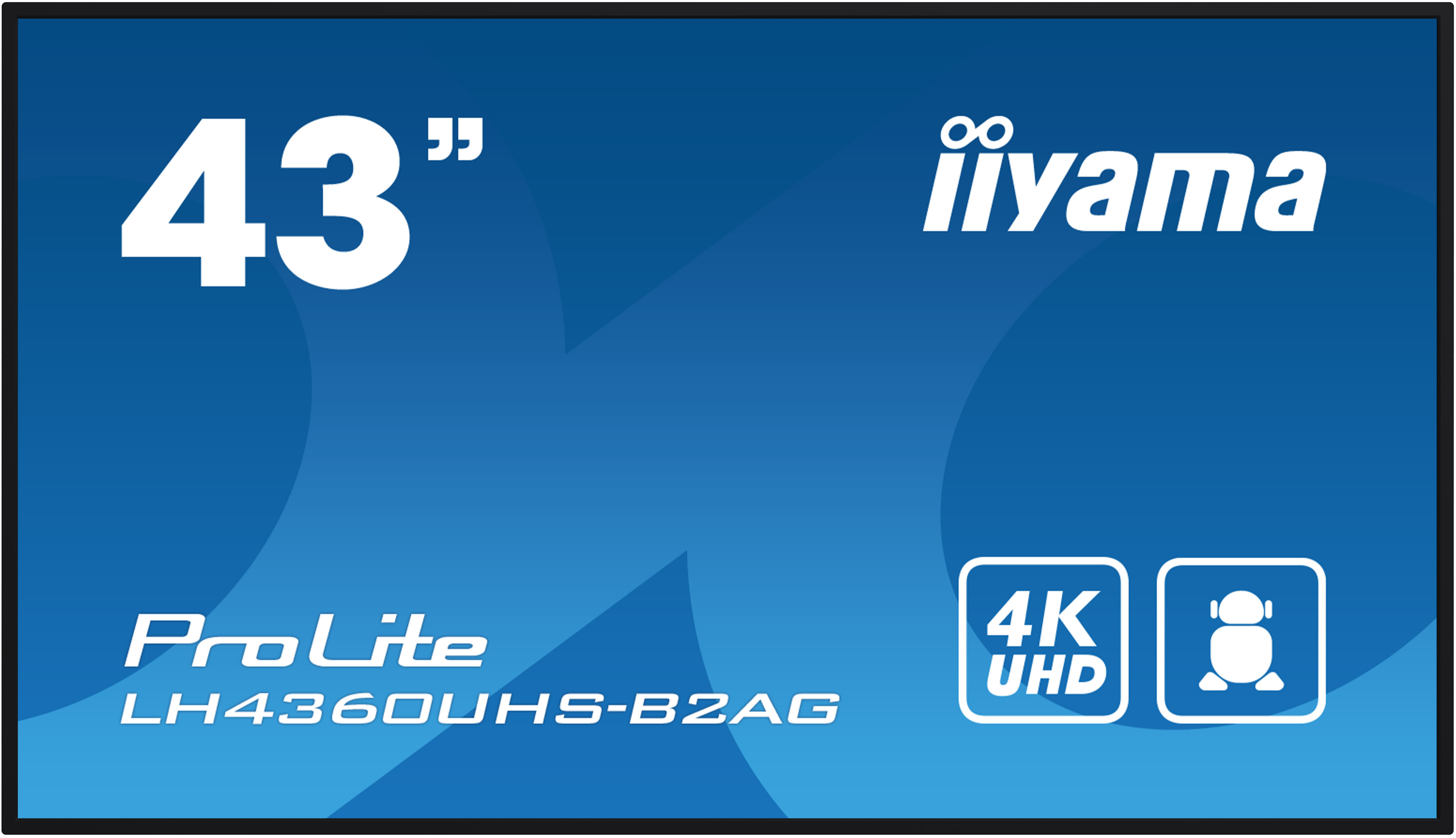 IIYAMA LH4360UHSB2AG 109,22cm 43Zoll 3840x2160 UHD VA panel Haze 25perc 500cdm Landscape and Portrait Wallmount Included