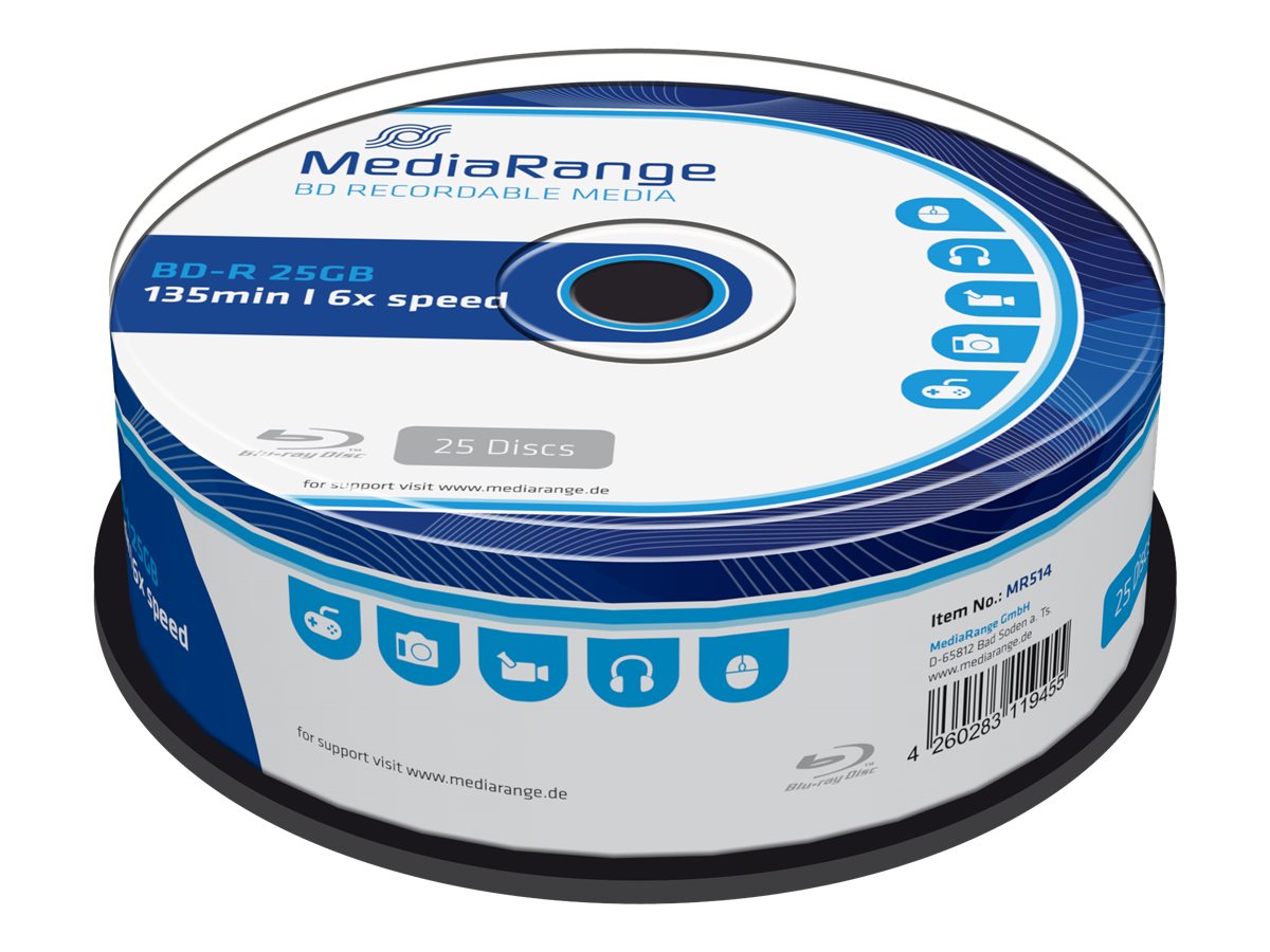 MEDIARANGE BD-R 25 GB 6x