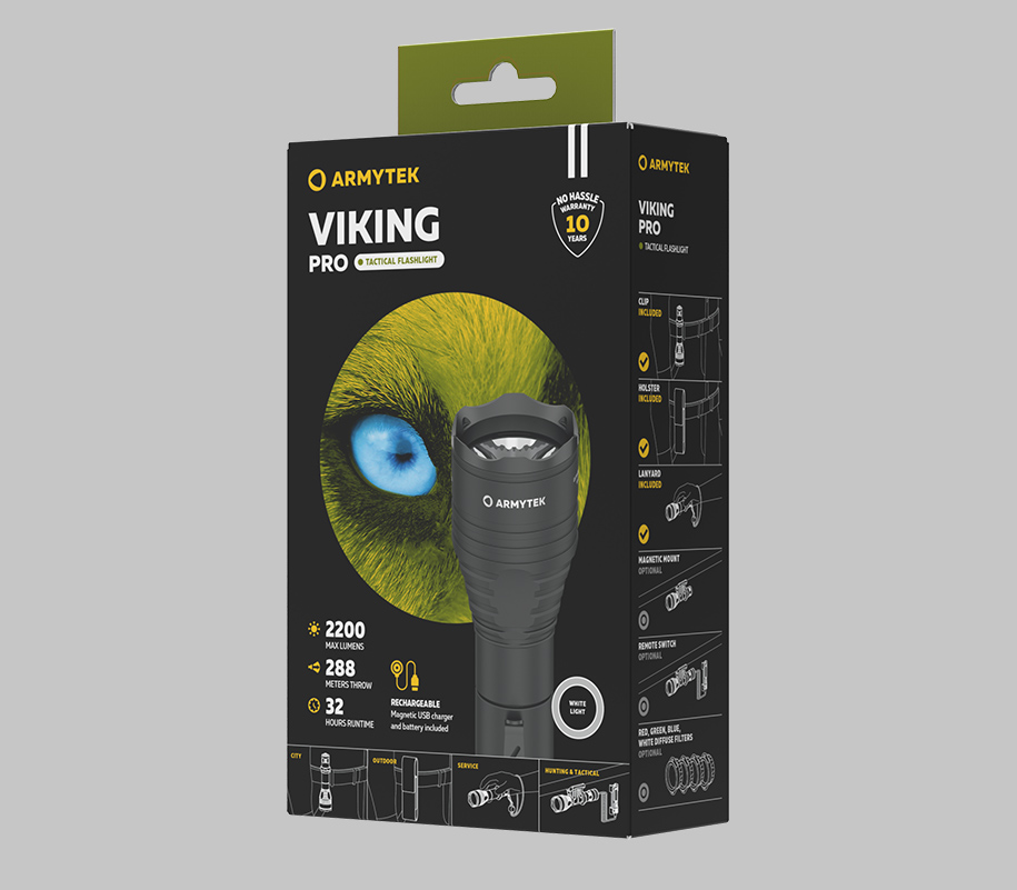 Armytek Optoelectronics Viking Pro Weiß LED Taschenlampe