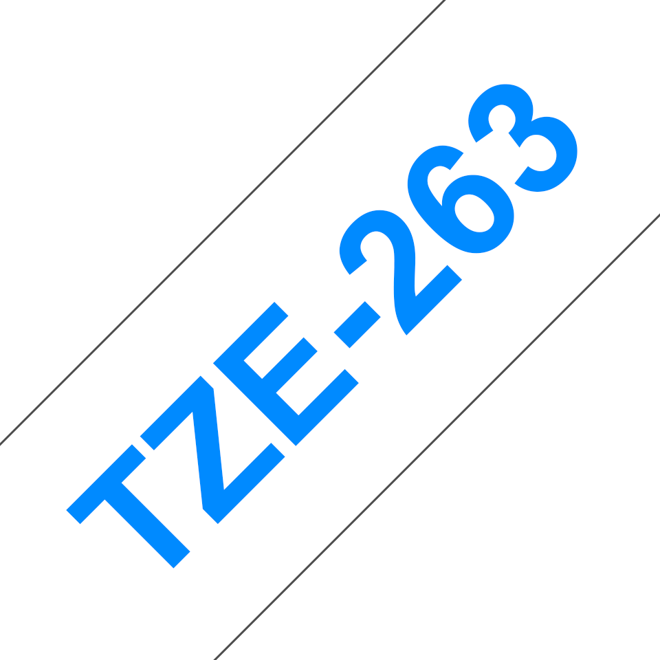 Brother TZe-263 Blau auf Weiß 36mm