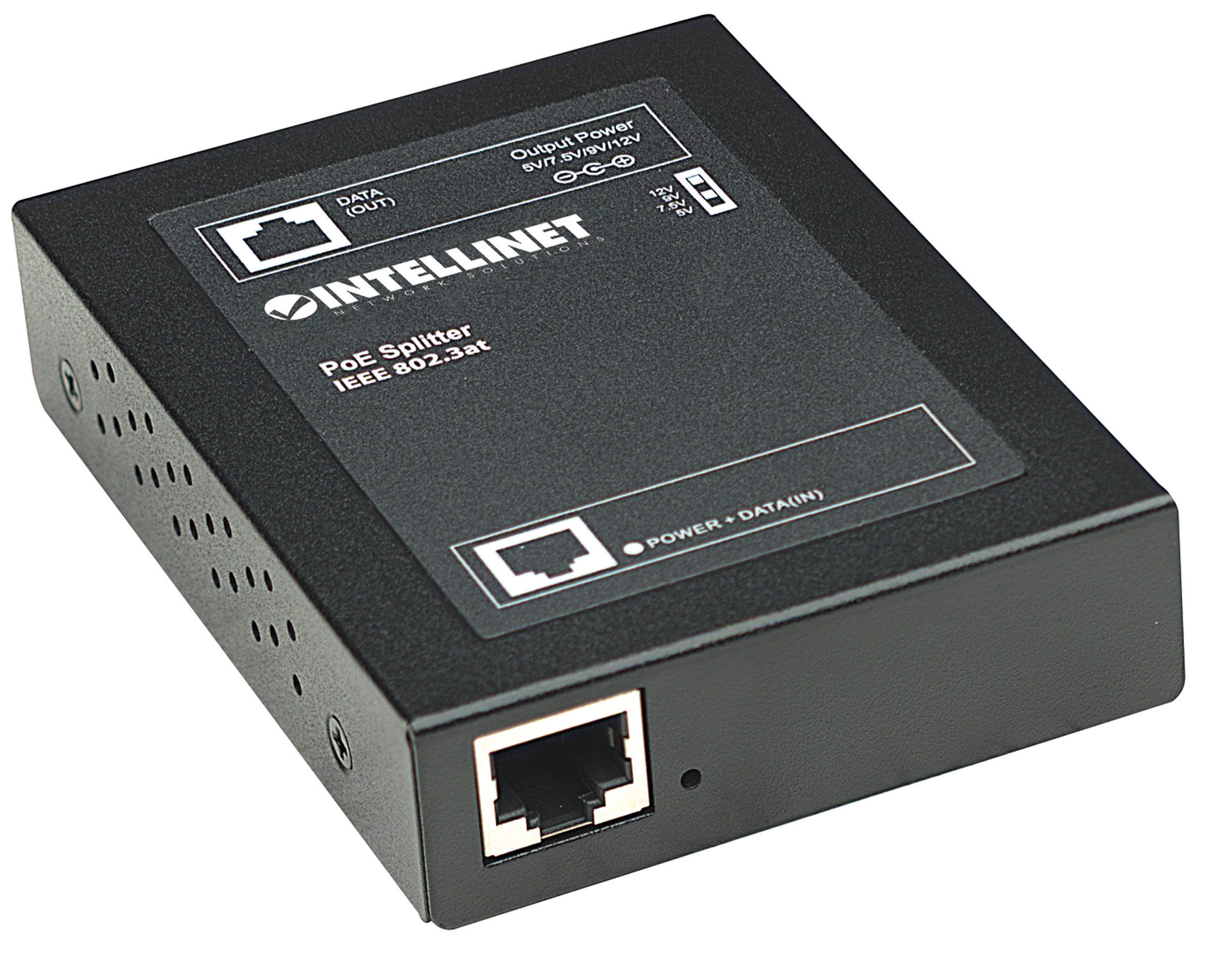 IC Intracom Intellinet PoE+ Splitter IEEE 802.3at 5/7,5/9/12V DC