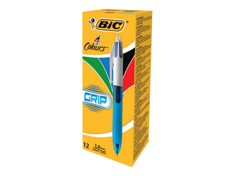Bic 4 Colours Grip Kugelschreiber 1 mm Medium Schwarz Rot Blau Grün
