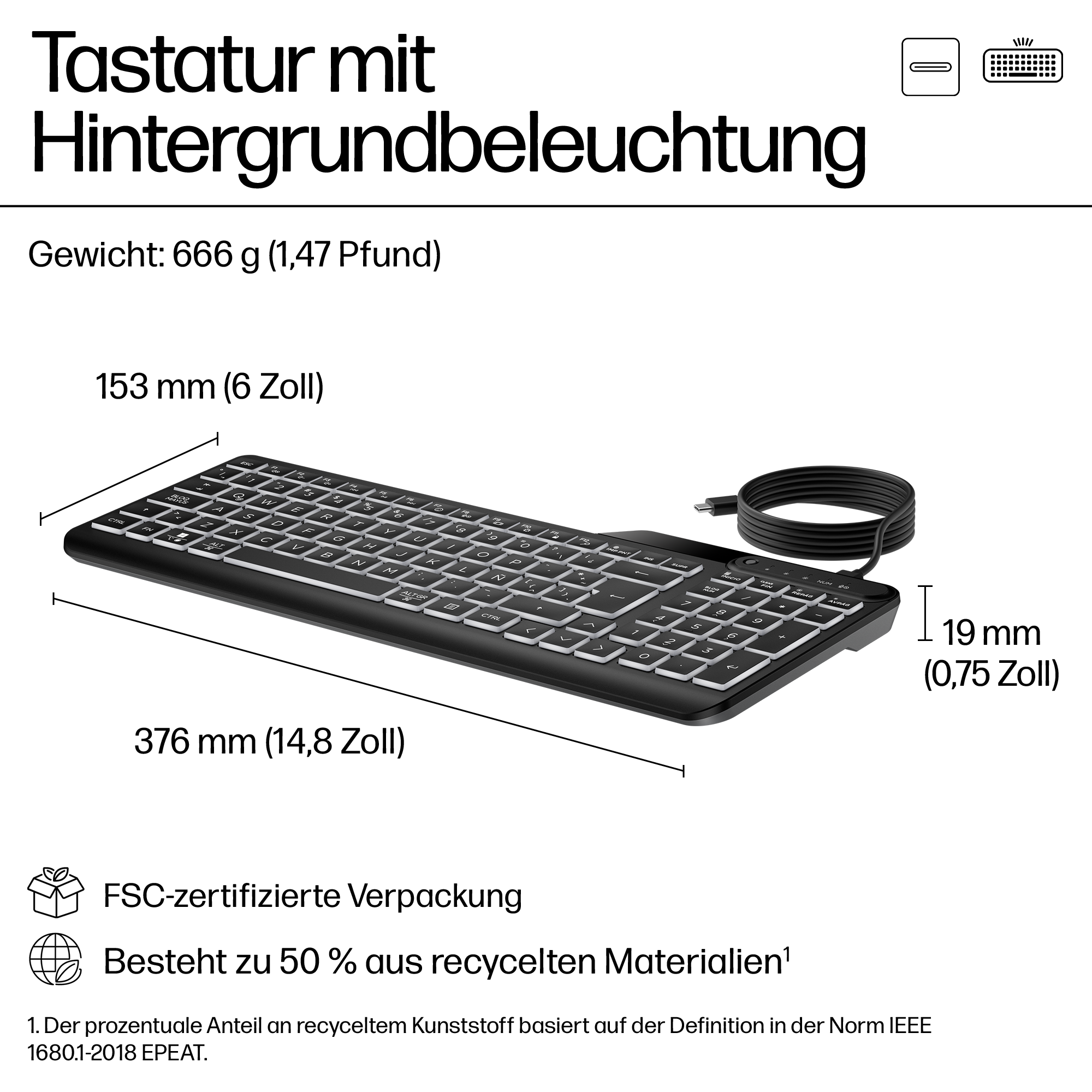 HP 405 Tastatur Multi-Device 65%