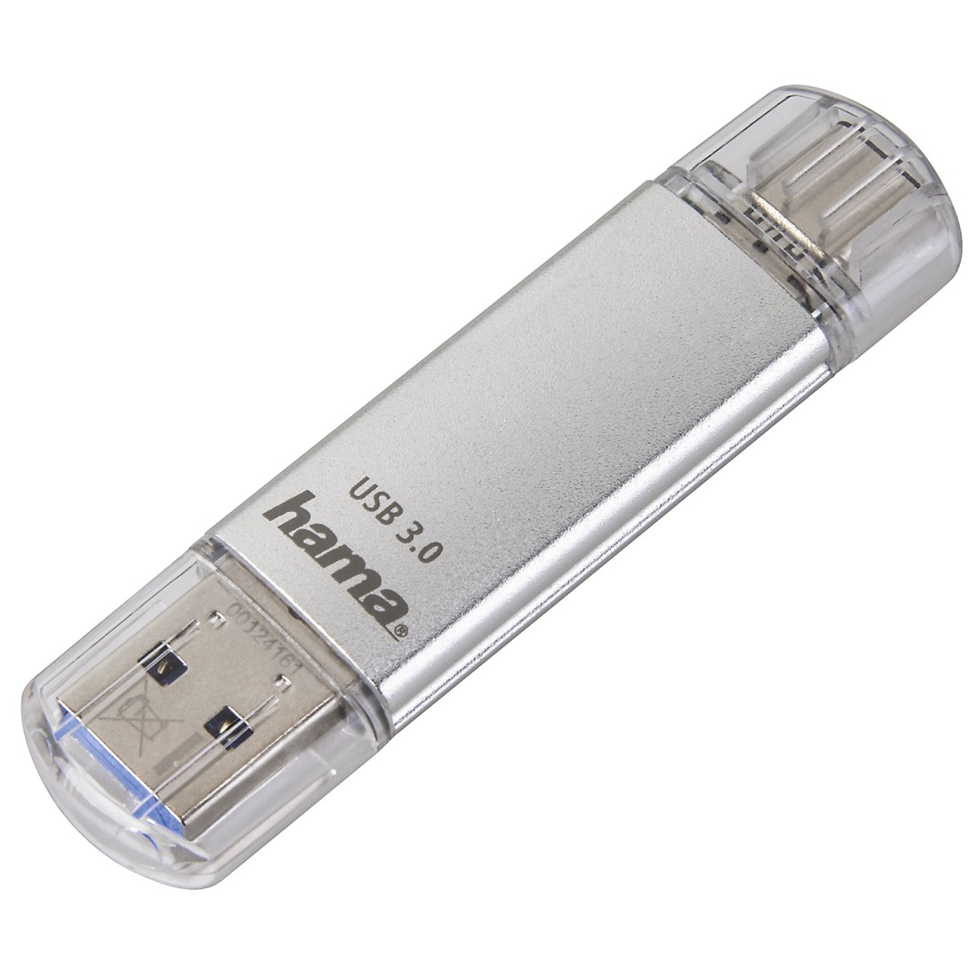 Hama FlashPen C-Laeta 64 GB Silber