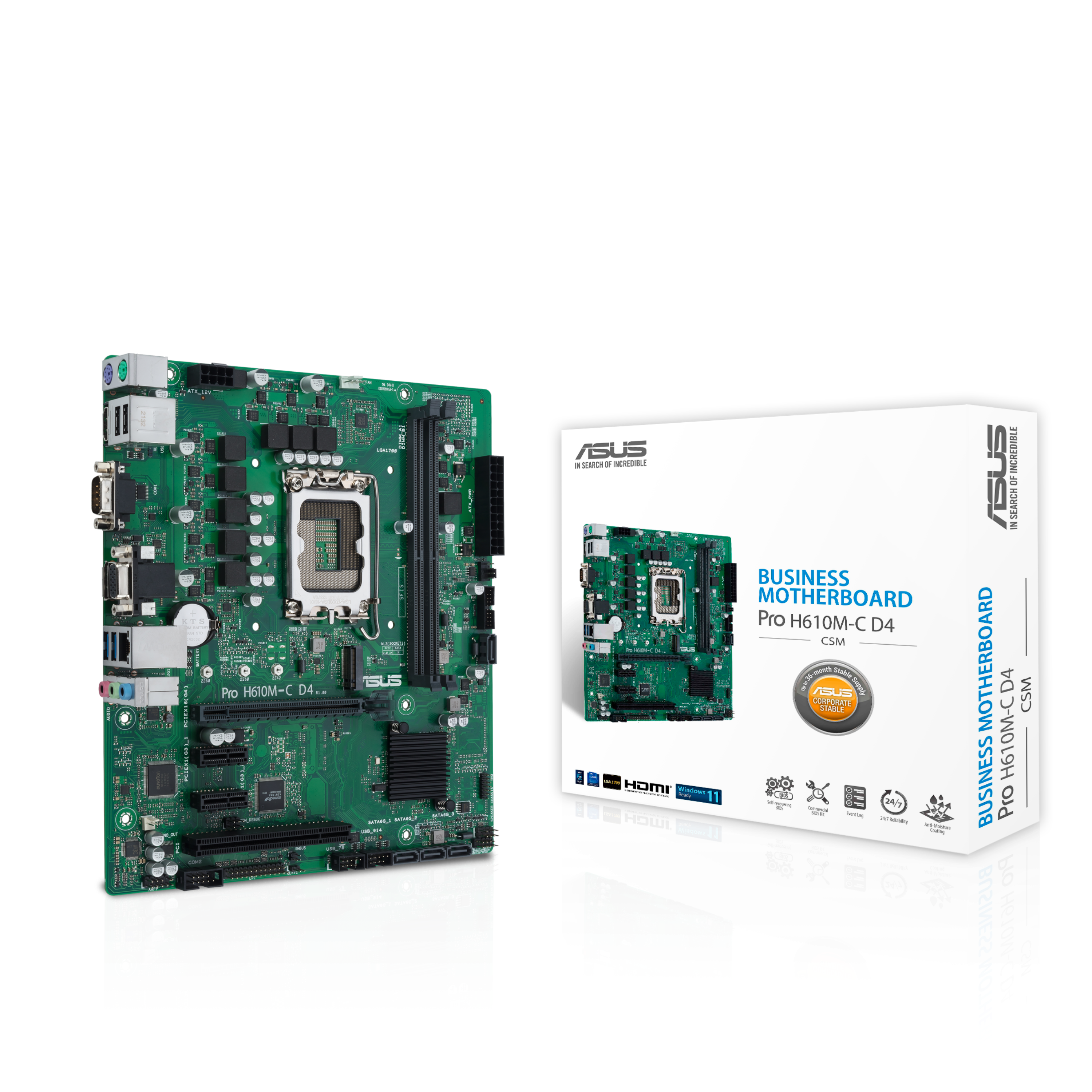 ASUS PRO H610M-C D4-CSM micro ATX LGA1700 H610