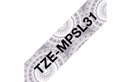 Brother TZe-MPSL31 Schwarz auf Silber