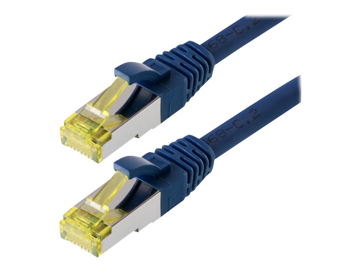 Helos Patchkabel Cat 6a S/FTP blau 30m