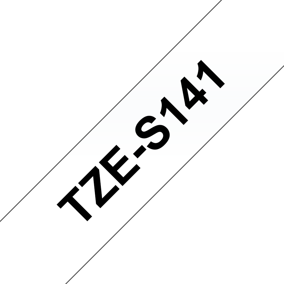 Brother TZe-S141 Schwarz auf Transparent
