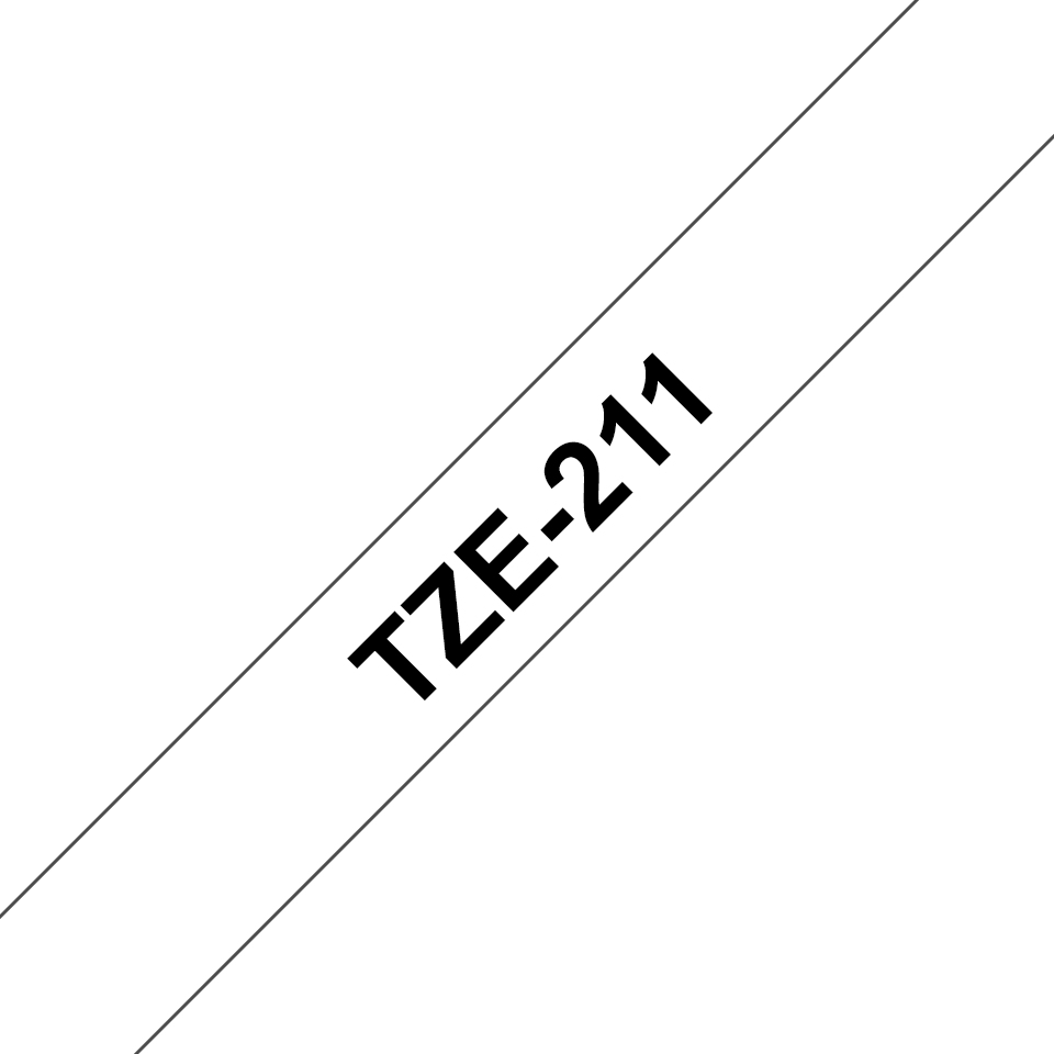 Brother TZe-211 Schriftband 6mm schwarz/weiß