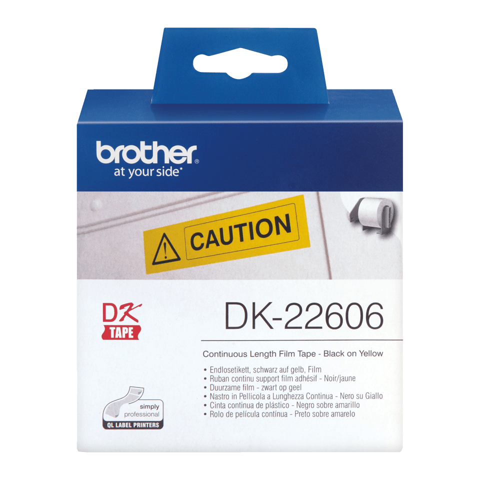 Brother DK-22606 Etikettenfolie Gelb 62mm x 15,2m
