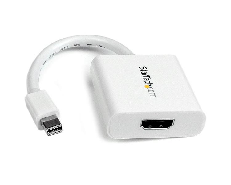 STARTECHCOM Mini DisplayPort to HDMI Video Adapter Converter White