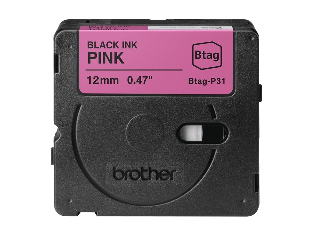 Brother BTAG-P31 Schwarz auf Pink