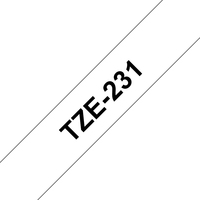 Brother TZe-231 12 mm schwarz/weiß