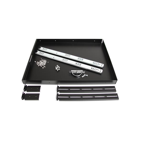 StarTech.com Ausziehbarer Fachboden 19 Zoll bis 25 Kg Schwarz