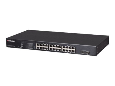 IC Intracom Intellinet 24-Port Gigabit PoE+ Web-Managed Switch 2 SFP
