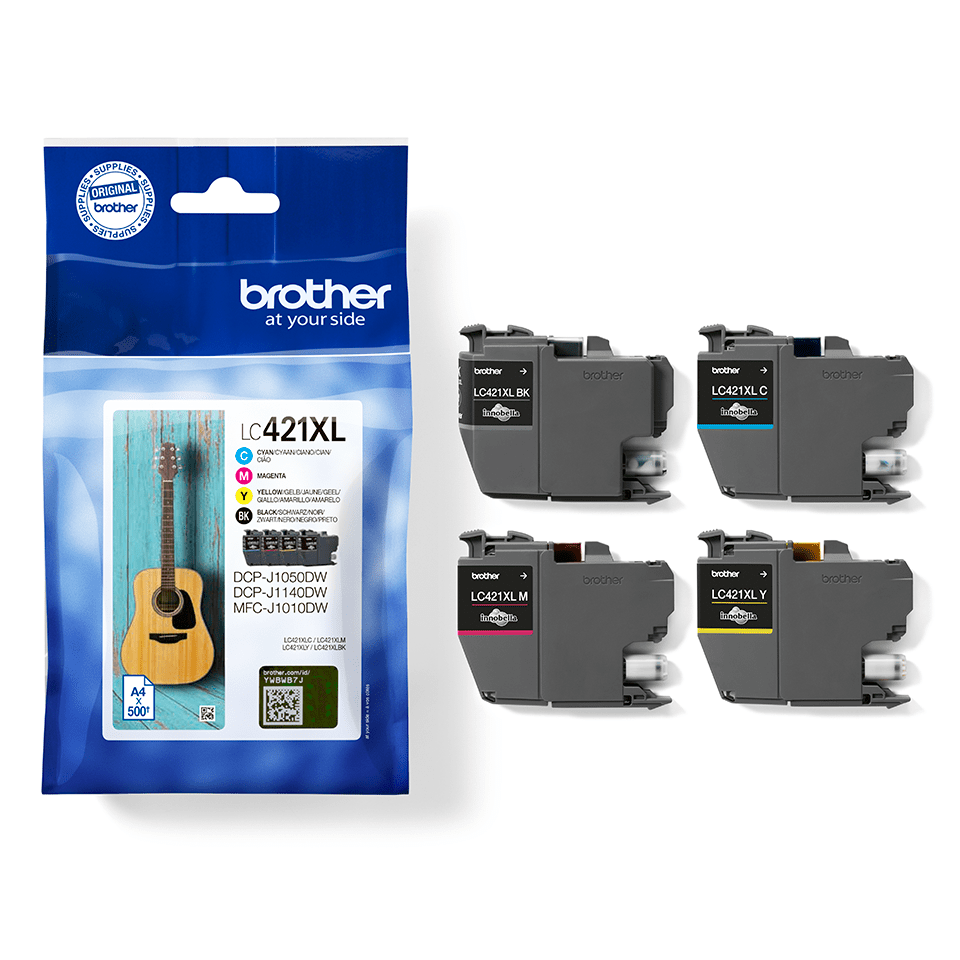 Brother LC421XL Tintenpatrone Schwarz Gelb Cyan Magenta