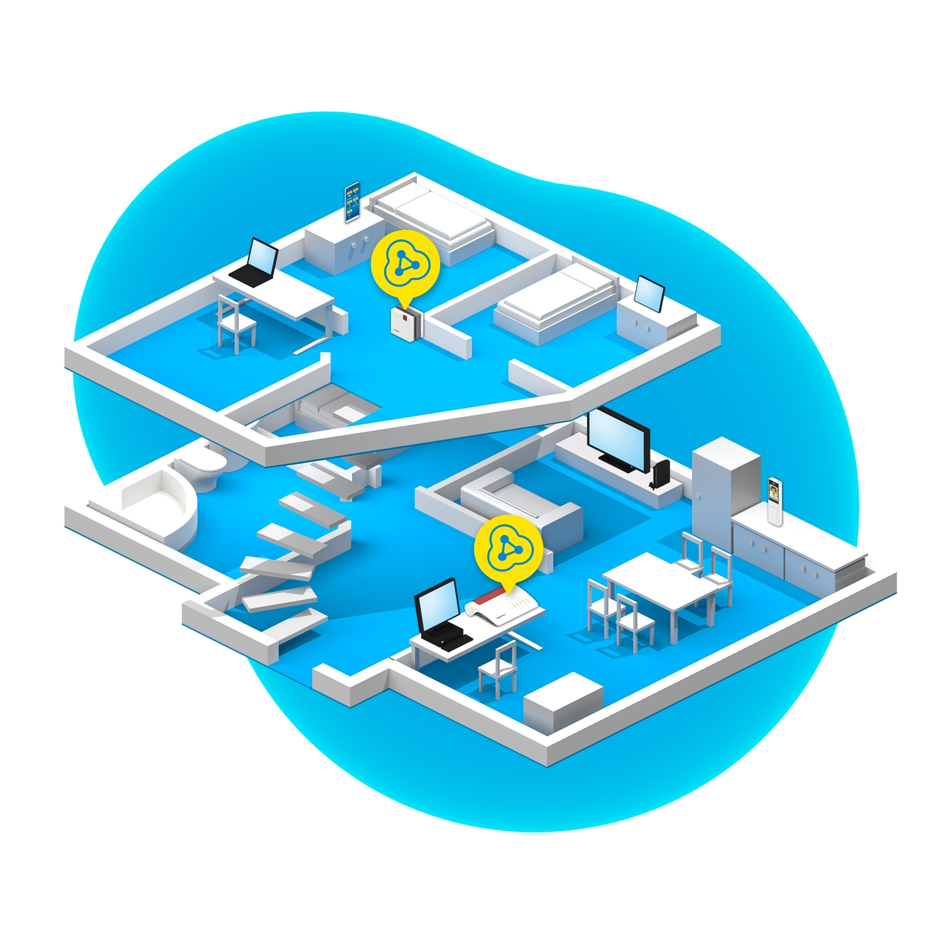 FRITZ! Repeater 1200 AX WLAN-Range-Extender