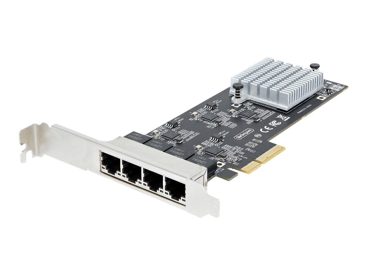STARTECHCOM 4Port 25 Gbit PCIe Netzwerkkarte Intel I225V DualPort Computer LAN Karte MultiGigabit NIC 25G PCI Express Server