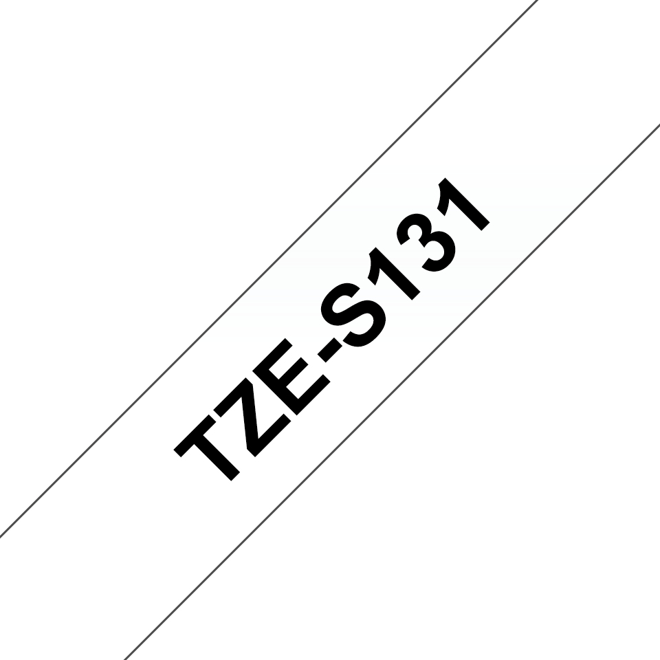 Brother TZe-S131 Schriftband extra stark schwarz auf durchsichtig