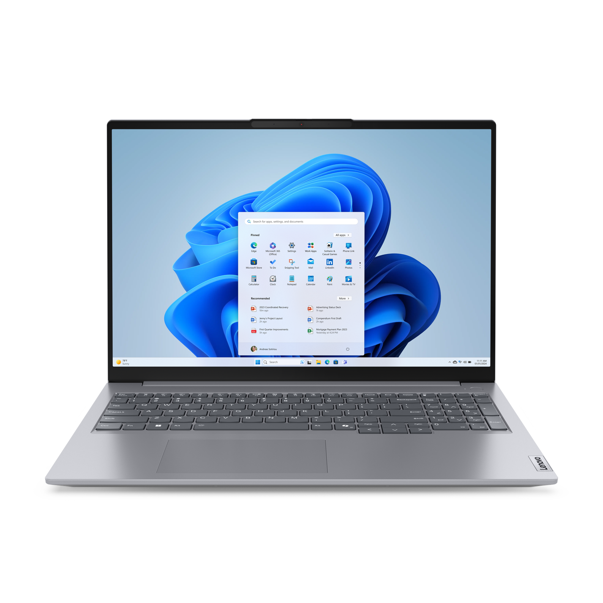 Lenovo ThinkBook 16 G7 ARP Laptop 40,6 cm 16,0 Zoll, 8 GB RAM, 256 GB SSD, AMD Ryzen 5 7535HS