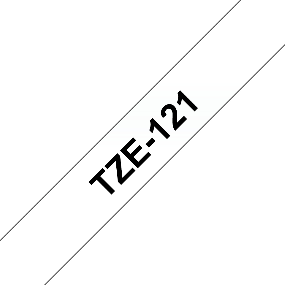 Brother TZe-121 Schriftband schwarz auf durchsichtig