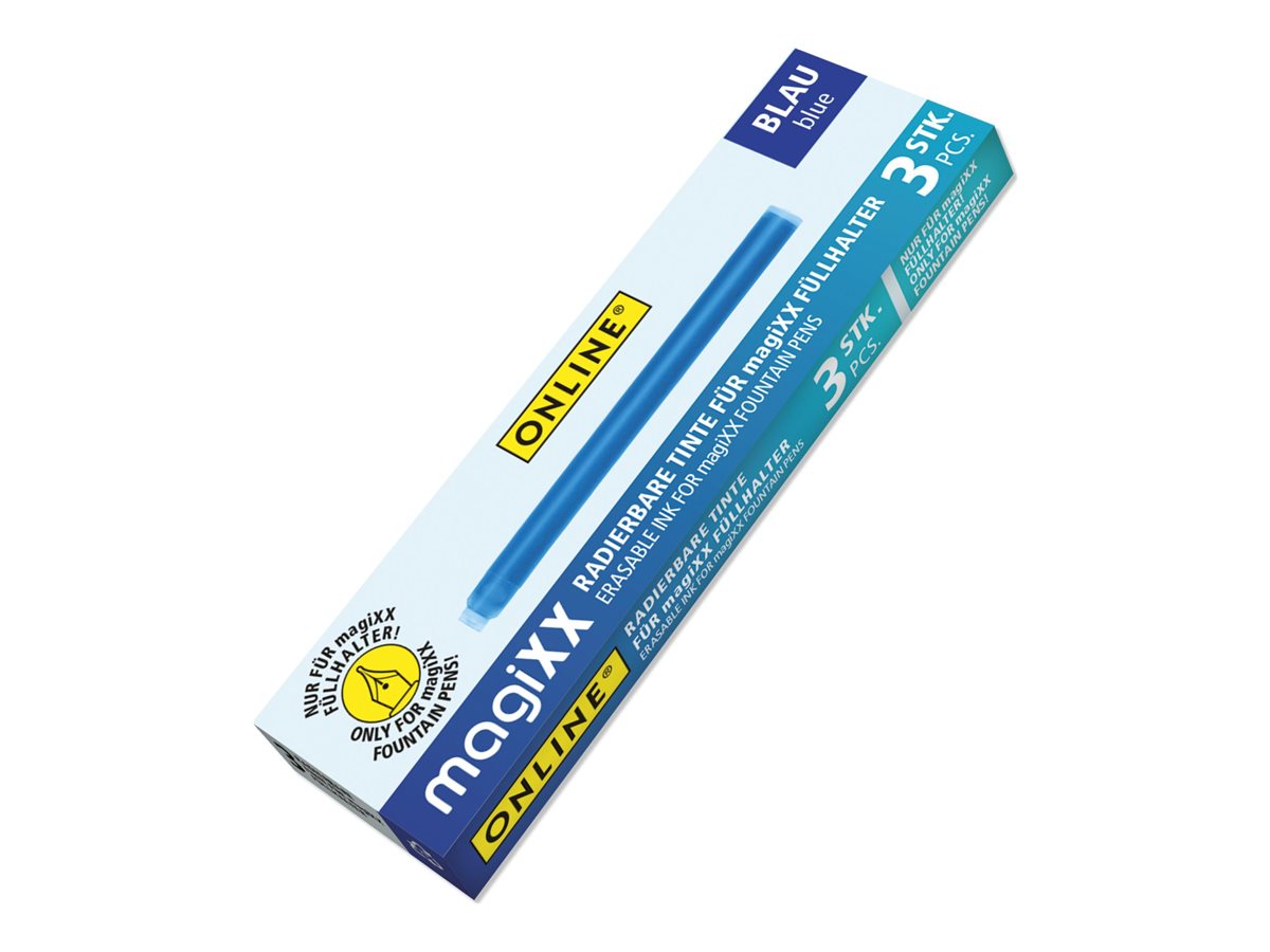 ONLINE magiXX Tintenpatrone Blau Packung 3