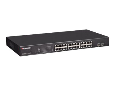 IC Intracom Intellinet 24-Port Gigabit PoE+ Web-Managed Switch 2 SFP