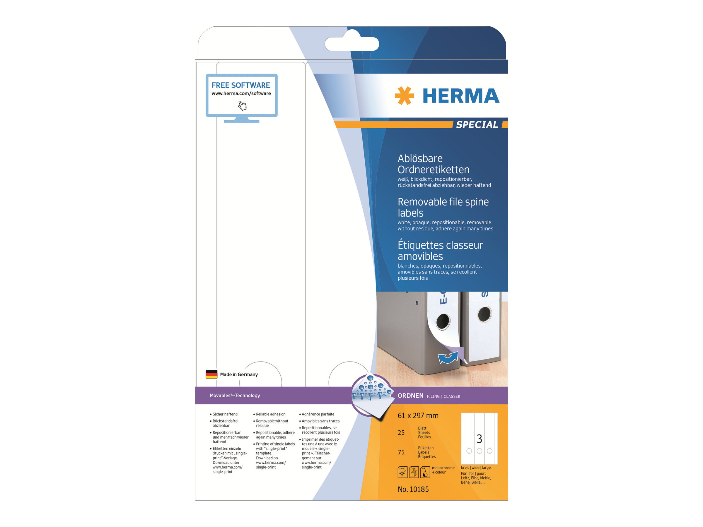 HERMA Ordneretiketten 61x297 mm