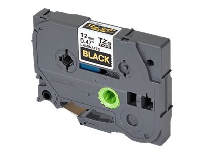 Brother TZe-334 Gold auf Schwarz 12mm