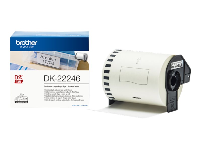 Brother DK-22246 Endlosetiketten Schwarz auf Weiß