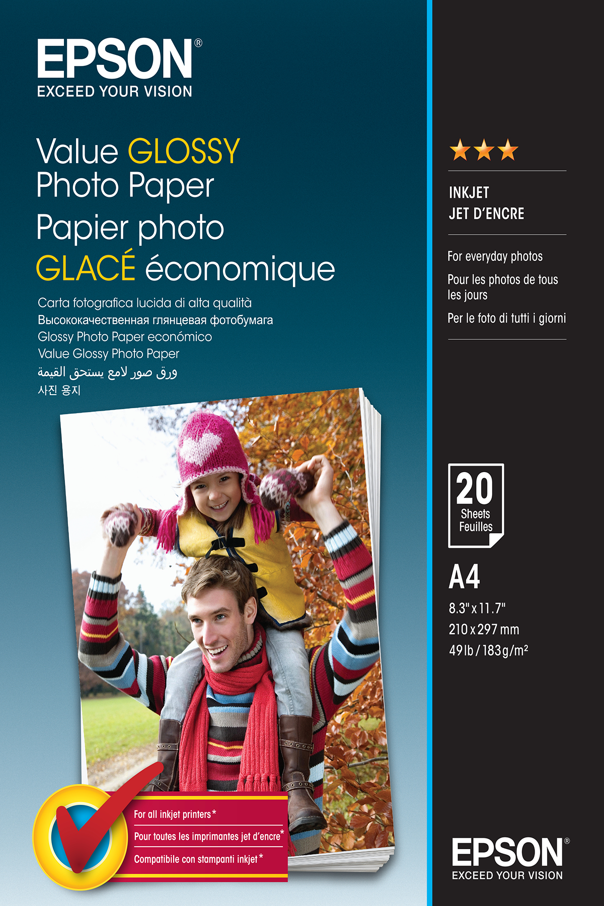 Epson Value Fotopapier hochglänzend A4 183 g/qm