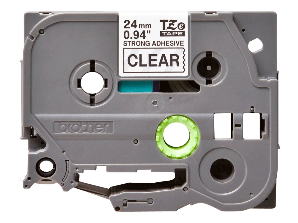 Brother TZe-S151 Schwarz auf Transparent extra starker Klebstoff