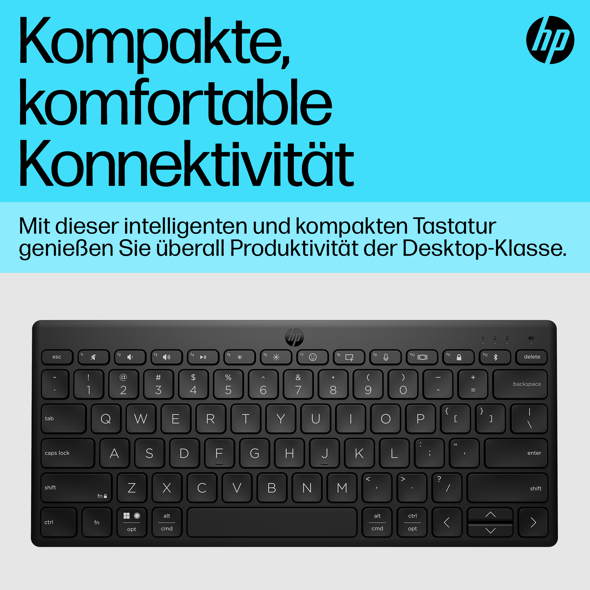 HP 350 BLK Compact MultiDevice Keyboard GR P
