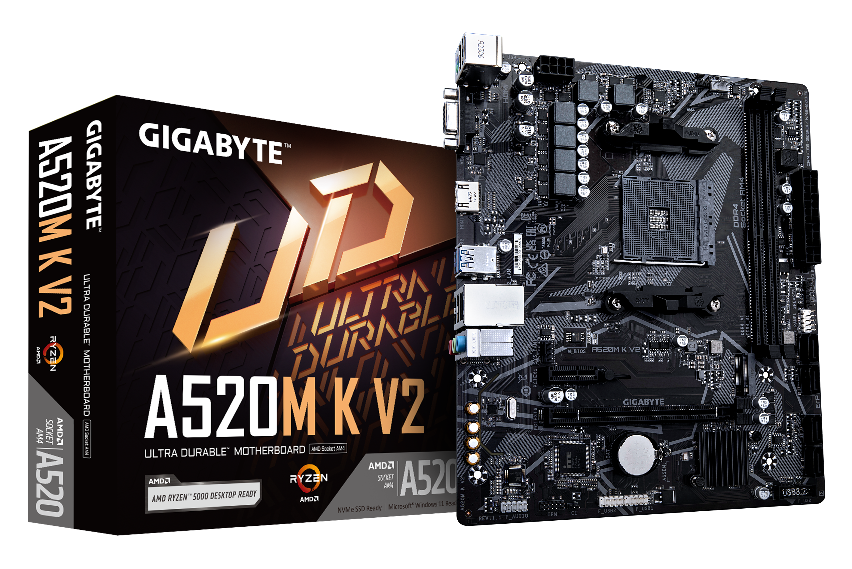 Gigabyte A520M K V2 Motherboard micro ATX AM4