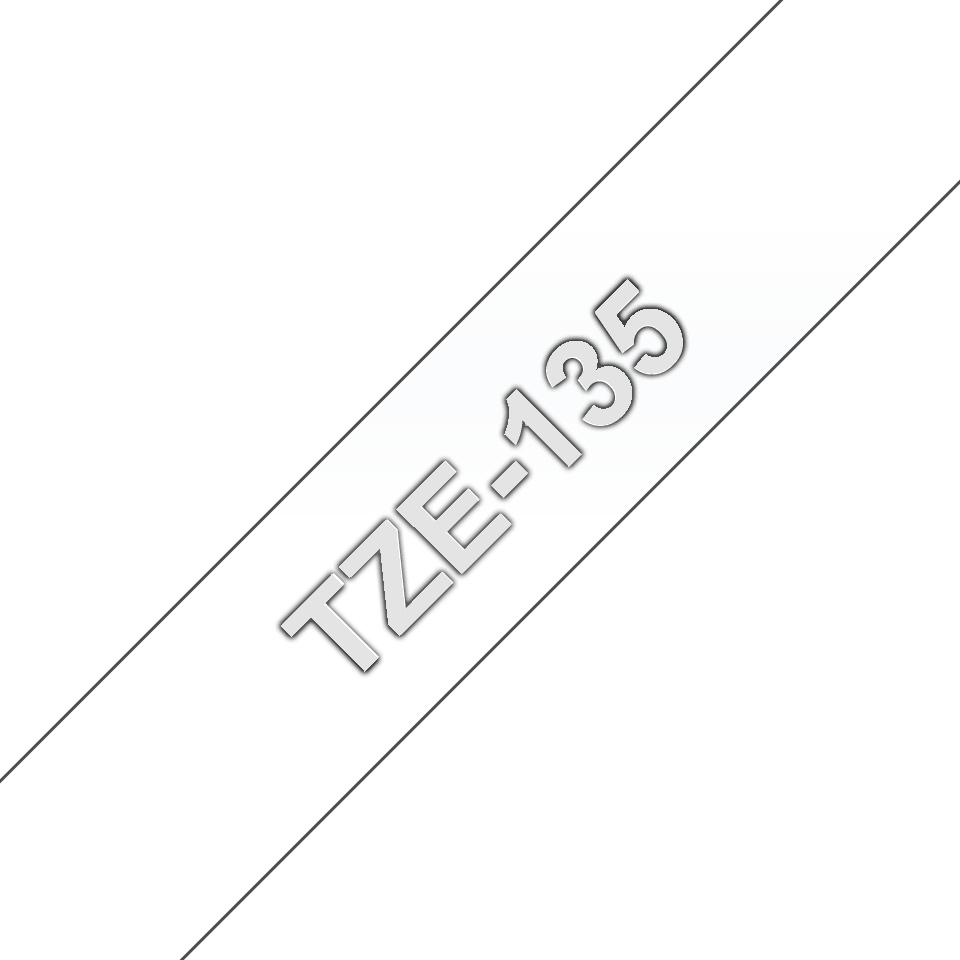 Brother TZe-135 Schriftband 12mm weiß/transparent