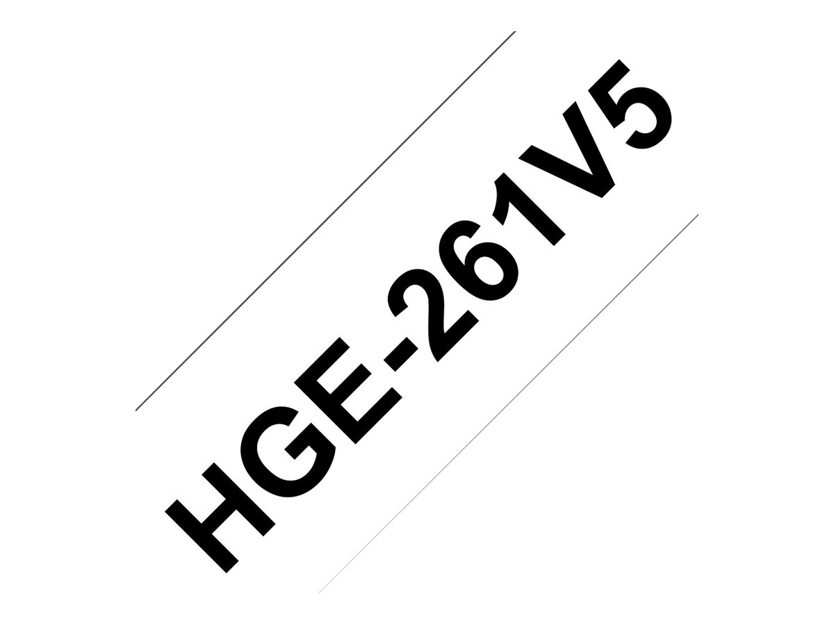 Brother HGE-261V5 Schriftband schwarz auf weiß