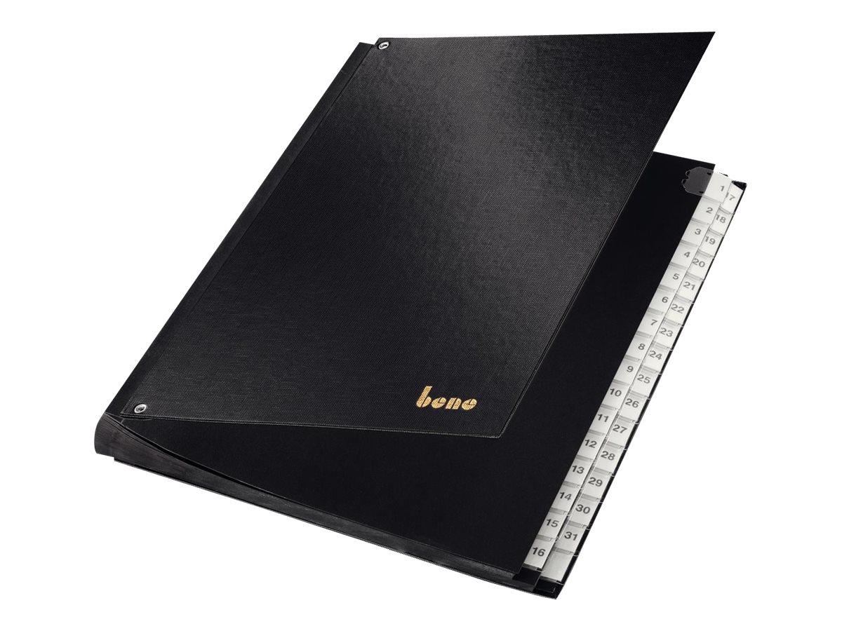 Bene Standard Pultordner 1-31 19 Fächer Schwarz