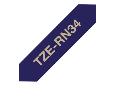 Brother TZe-RN34 Gold auf Marineblau