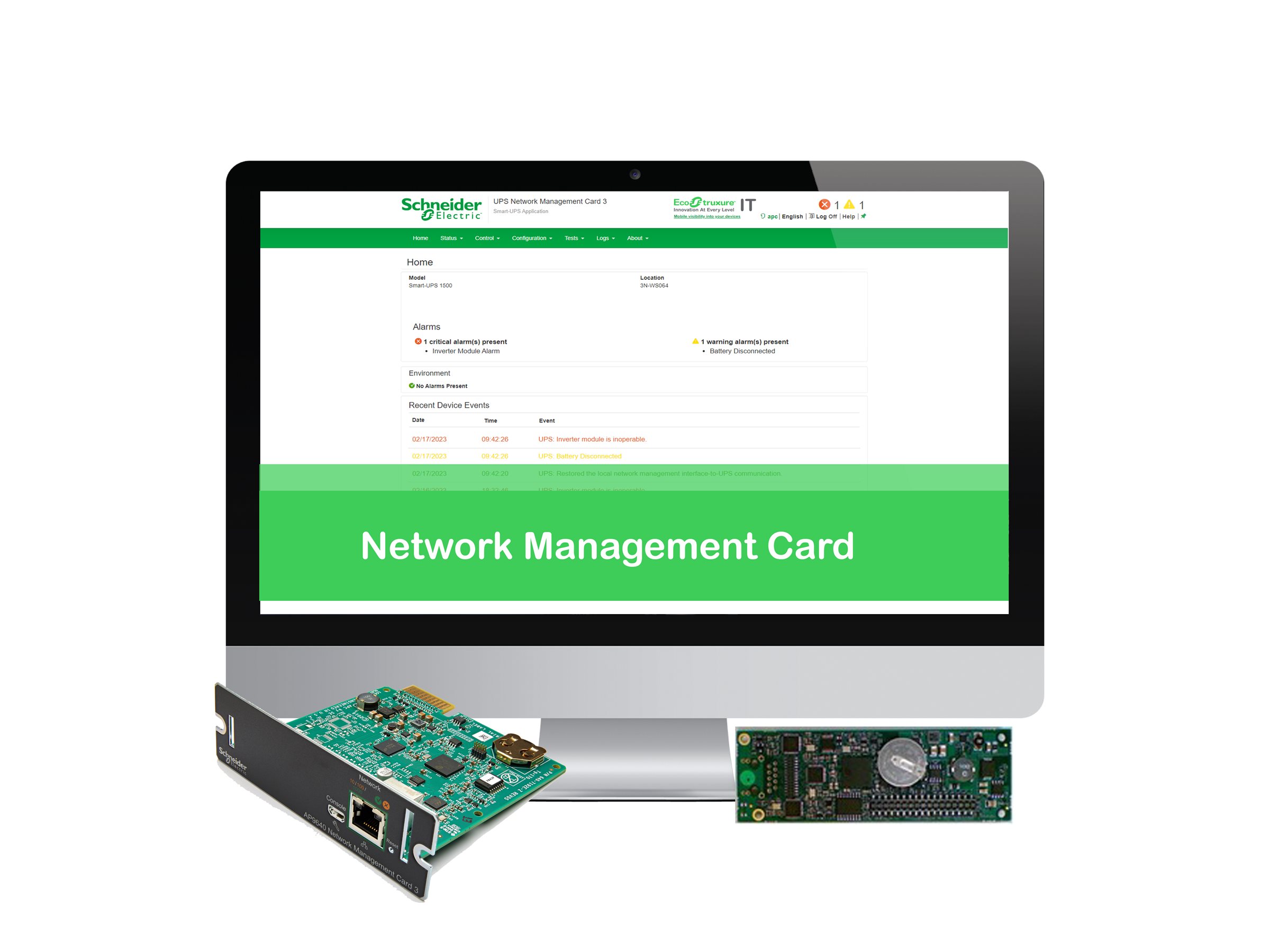 APC Network Management Card NMC3 Easy UPS 1-Phase 2 Jahre