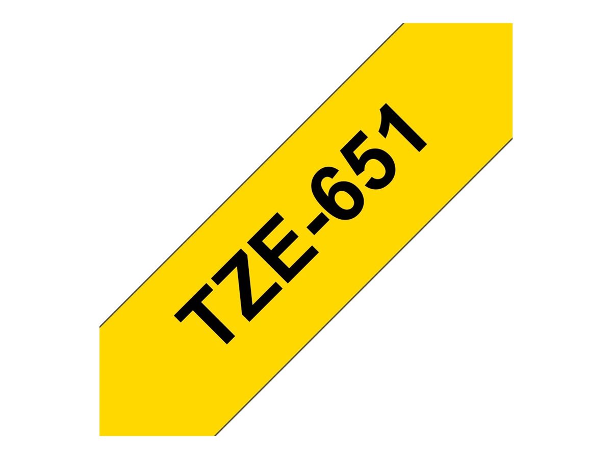 Brother TZe-651 schwarz auf gelb 24 mm