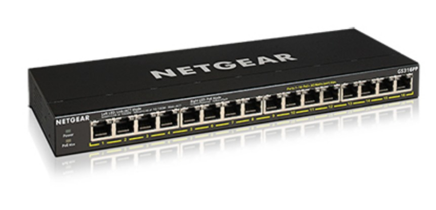 16P Netgear GS316PP RM PoE